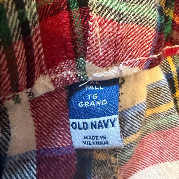 Tall Plaid Lounge Pants with Red Accents - Picture 3 of 3